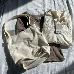 Everlane Lot of 2 Shirts and a Bag! Brand New with Tags!